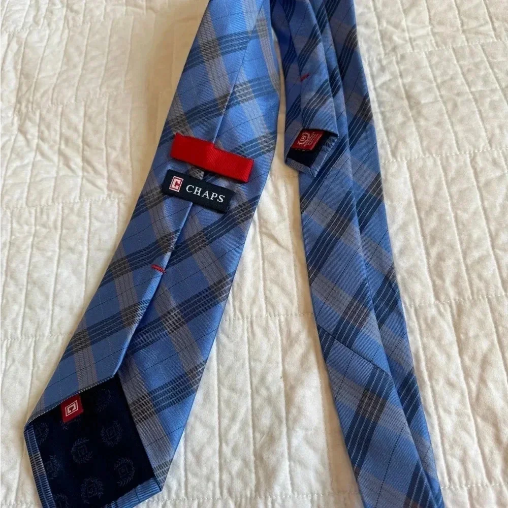 Chaps Blue Plaid Tie